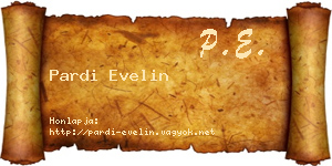 Pardi Evelin névjegykártya